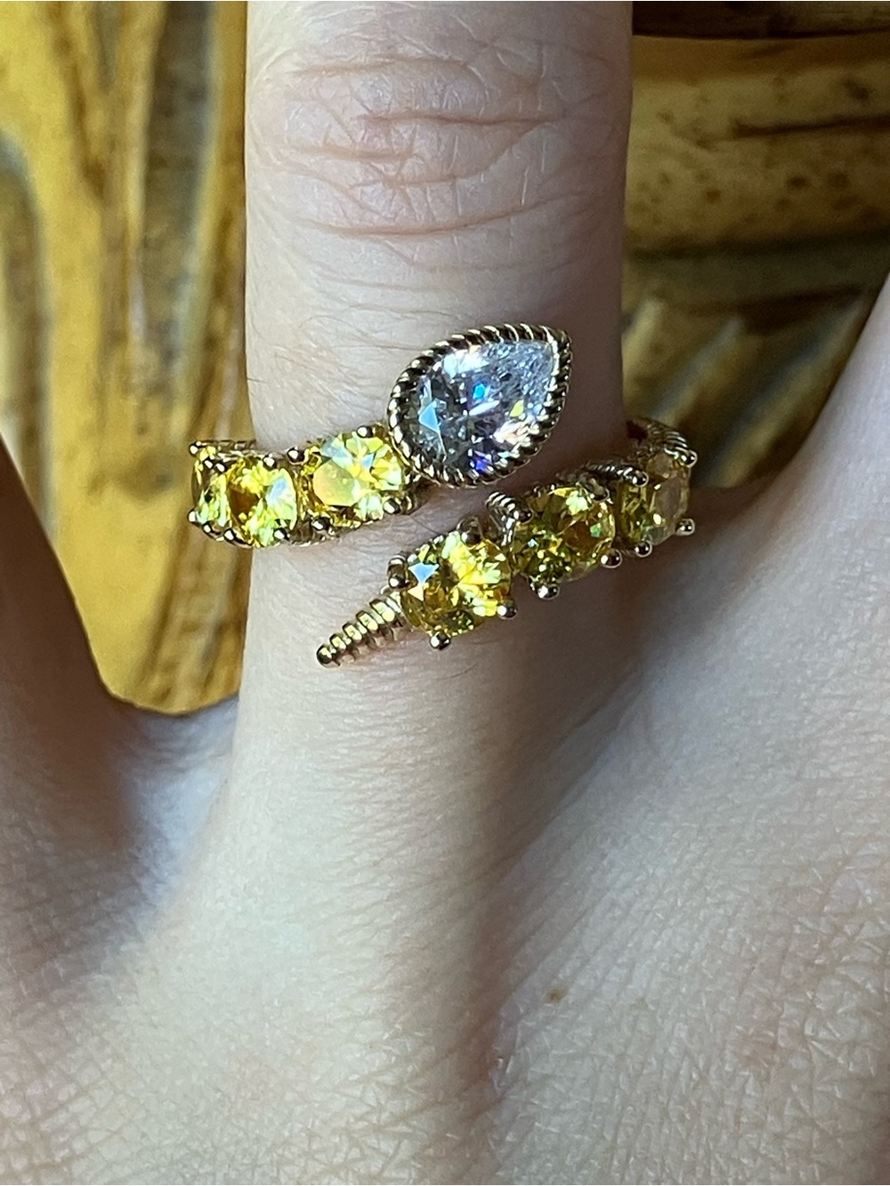 Judith Ripka Simulated Diamond Ring Size 7